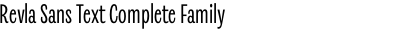 Revla Sans Text Complete Family